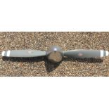 A Superb Polished Aluminium Twin-Blade Hartzell Aircraft Propeller