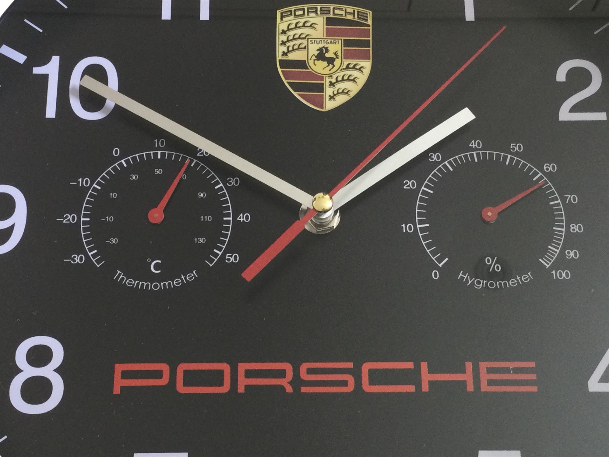 Black-Faced Porsche Wall Clock - Image 2 of 2