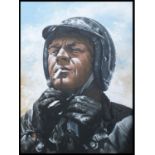 King of Cool - Steve McQueen - Original Acrylic on Board Painting by Tony Upson