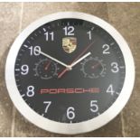 Black-Faced Porsche Wall Clock