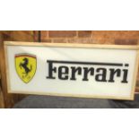A Classic Ferrari-Themed Illuminated Sign