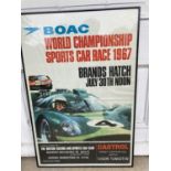 Contemporary Poster Advertising the 1967 BOAC 500 at Brands