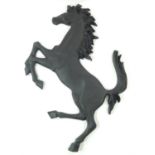 Large Aluminium 'Cavallino' Prancing Horse Sign