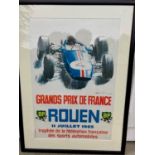 Early Poster Advertising the Formula 2, Grand Prix de Rouen-les-Essarts in July 1965
