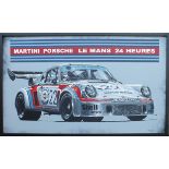 Martini Porsche 935 at Le Mans - Original Acrylic on Board by Tony Upson