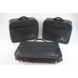 2007-2012 Ferrari 599 Black Leather Carbon Fibre Detail Suitcase Luggage Set