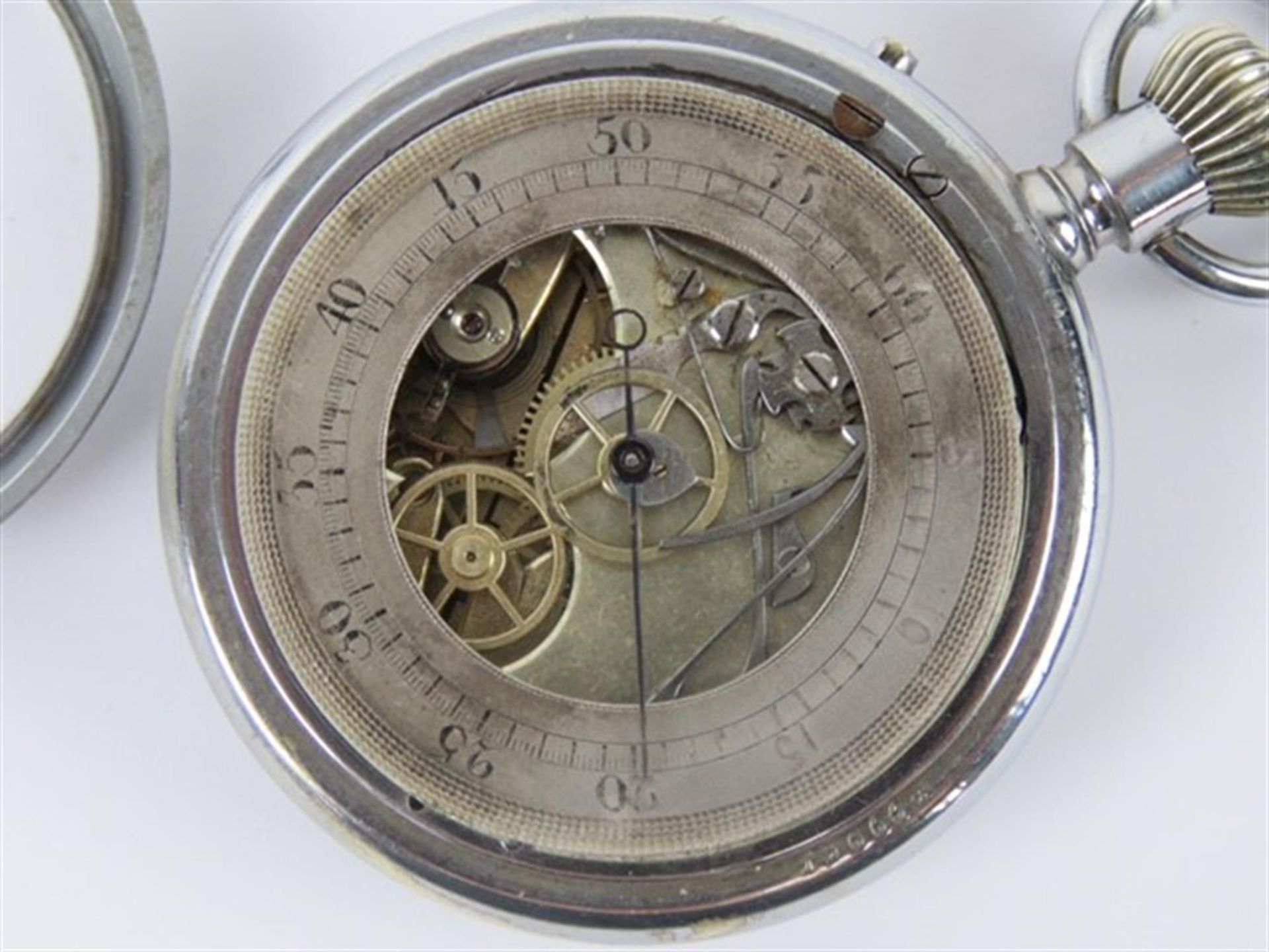 Double-sided pocket chronograph having English movement. - Image 3 of 5