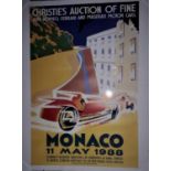 Monaco 1988 Christies Auction Advertising Poster