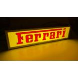 Large Reproduction Metal Illuminated Ferrari Sign