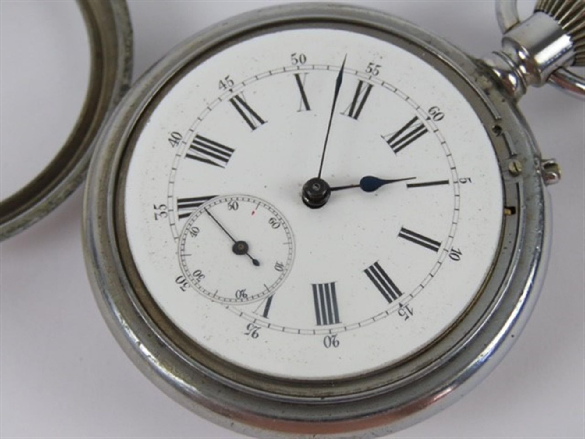 Double-sided pocket chronograph having English movement. - Image 4 of 5