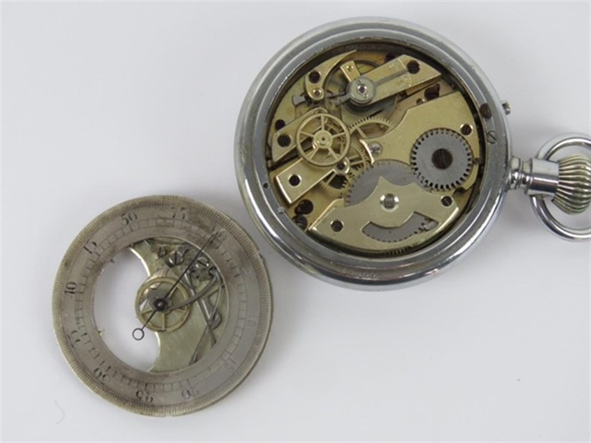 Double-sided pocket chronograph having English movement. - Image 5 of 5