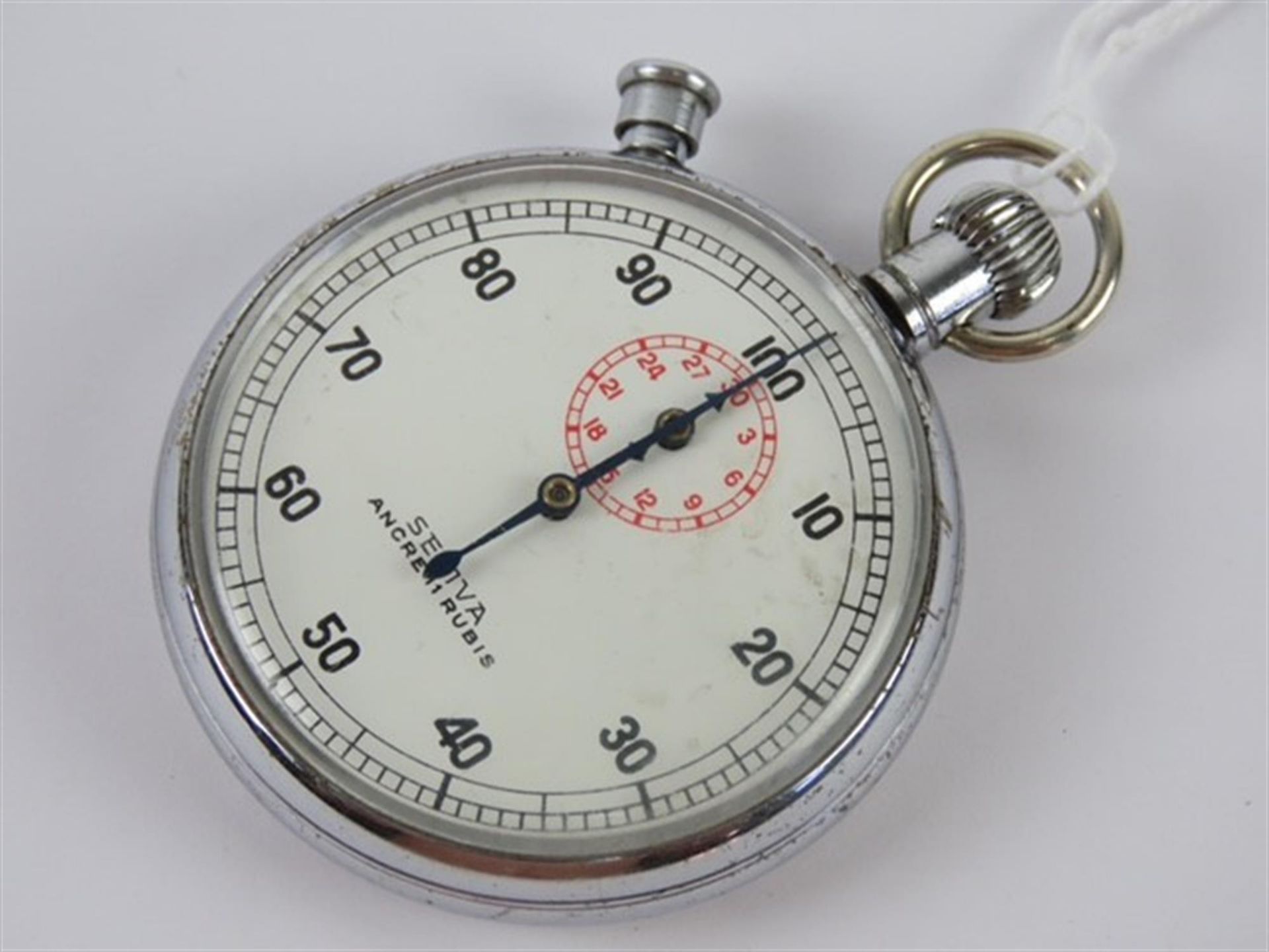 A Thirties French Seliva 11-jewel stopwatch.