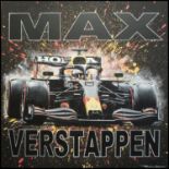 'Sparks Will Fly' by Max Verstappen - Acrylic On Canvas