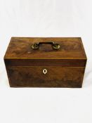 Flame mahogany tea caddy