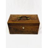 Flame mahogany tea caddy