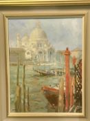 Oil on canvas labelled on reverse 'Santa Maria della Salute, Venice'.