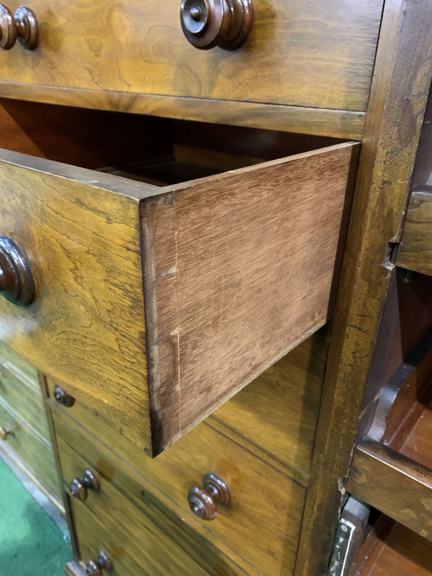 Victorian mahogany chest of drawers cum linen press. - Image 5 of 7