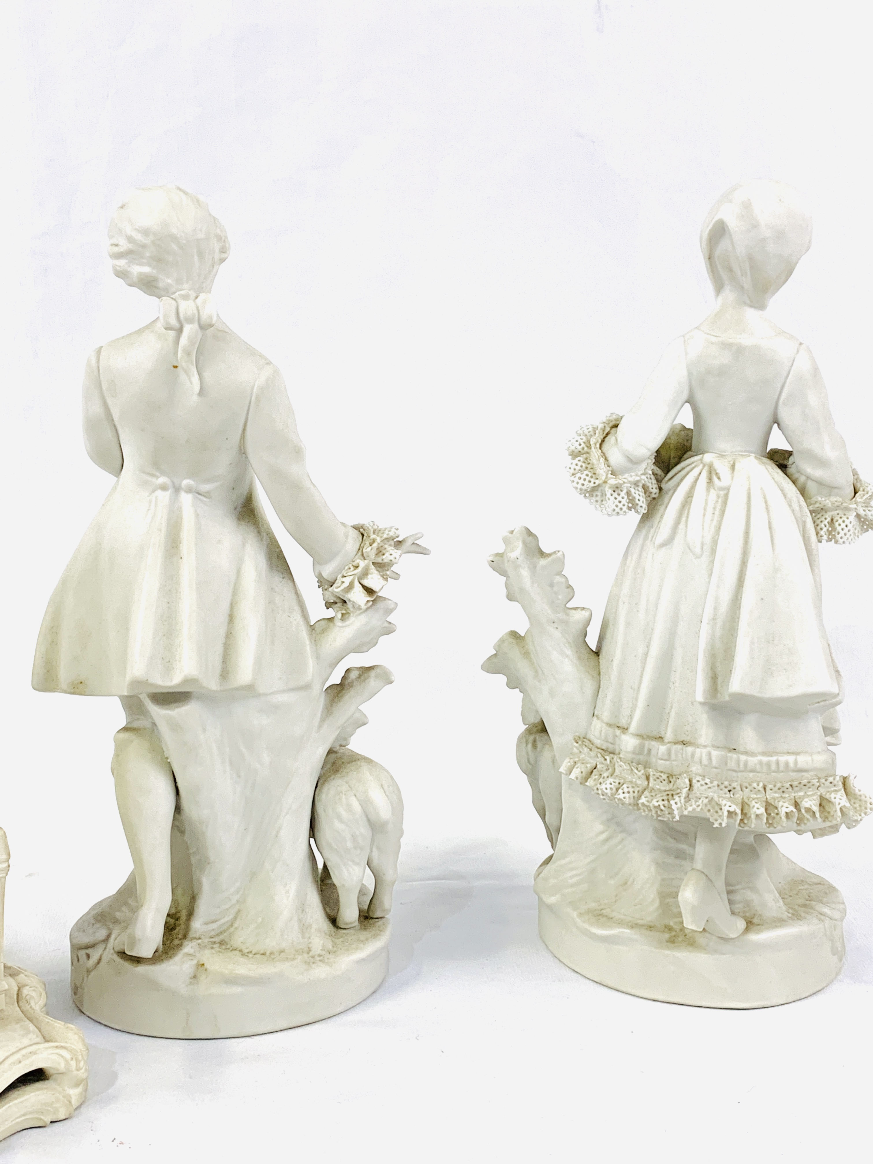 Three parian china figurines - Image 4 of 5