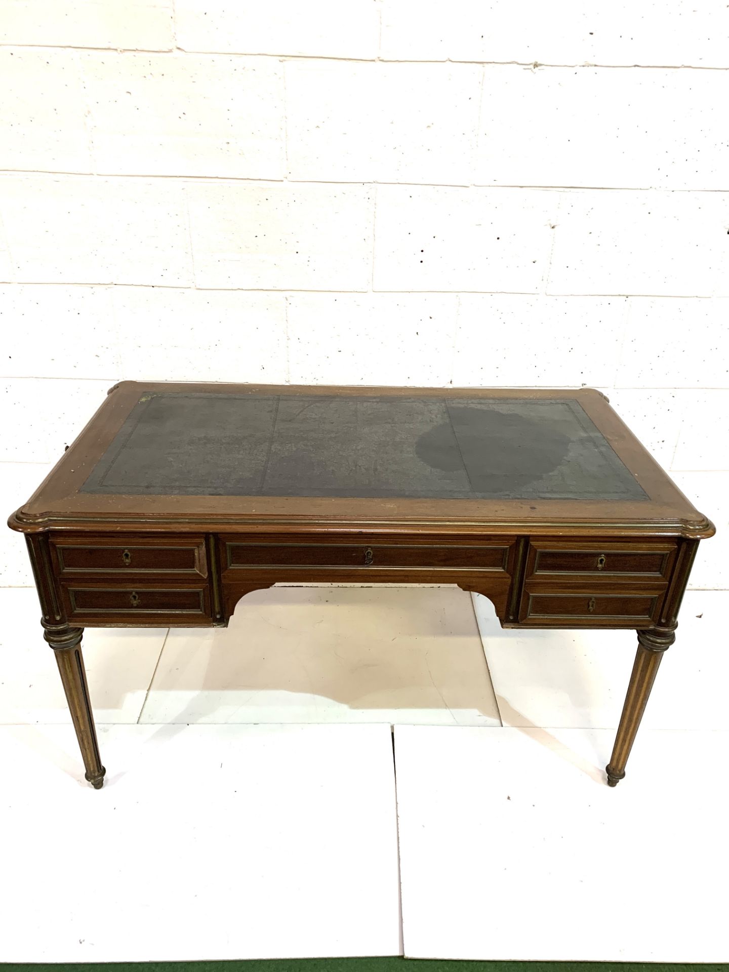 Edwardian mahogany desk - Image 2 of 11