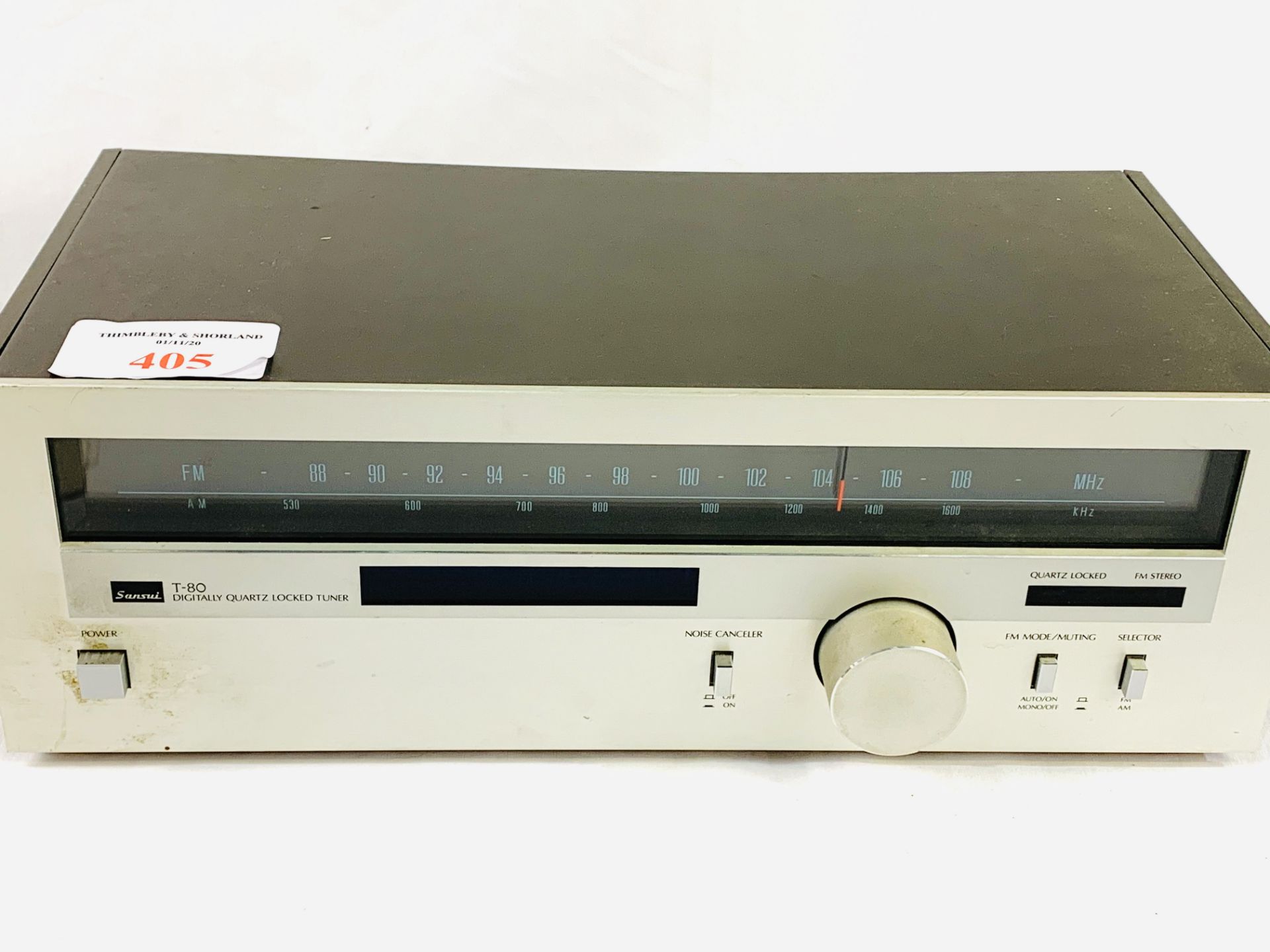 Sansui T-80 Tuner - Image 2 of 2