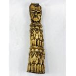 Large ethnic carved bone