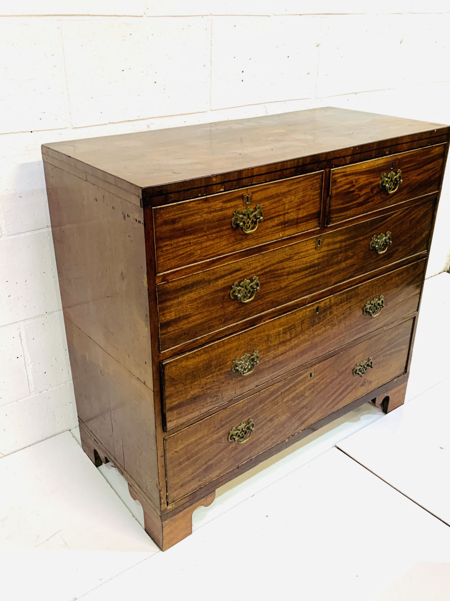 Mahogany chest of two over three drawers - Image 3 of 4