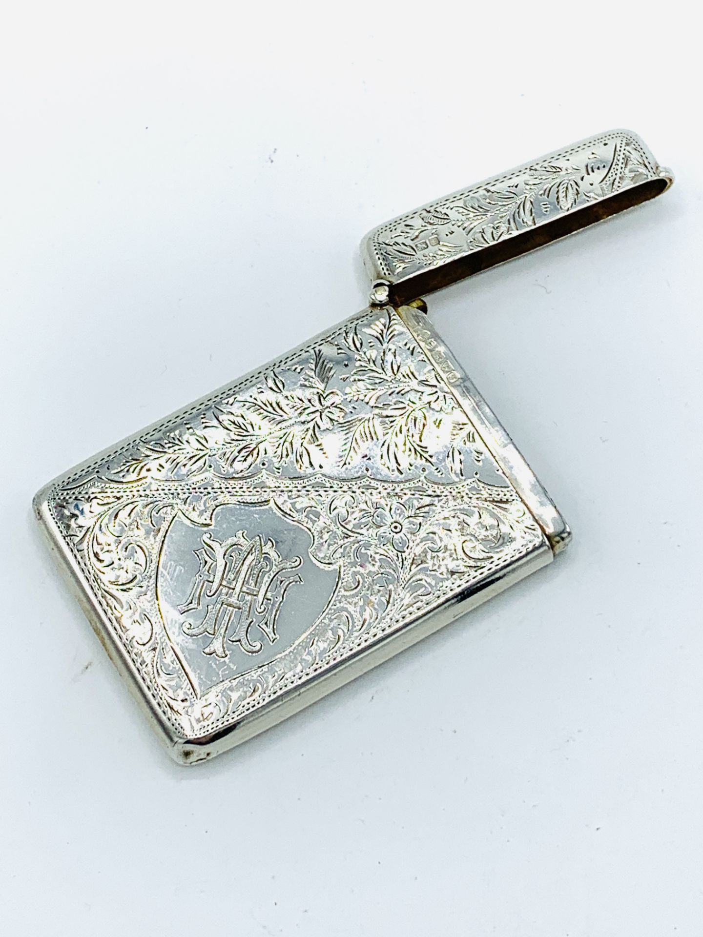 Silver card case, hallmarked Chester 1909 - Image 4 of 4