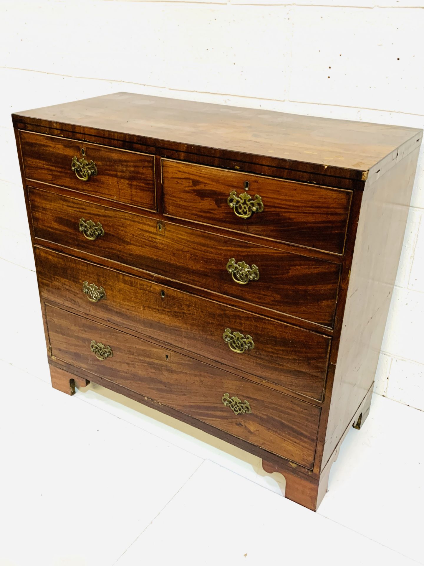 Mahogany chest of two over three drawers - Image 4 of 4
