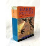 Harry Potter and the Goblet of Fire, First Edition, by J K Rowling.