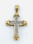 18ct gold and diamond cross