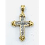 18ct gold and diamond cross