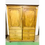 Victorian mahogany wardrobe.