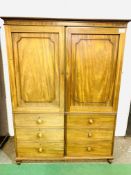 Victorian mahogany wardrobe.