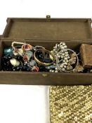 Two boxes of costume jewellery