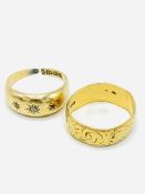 Two 18ct gold rings