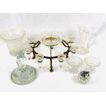 Collection of Victorian clear glass