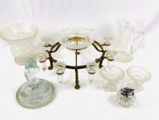 Collection of Victorian clear glass