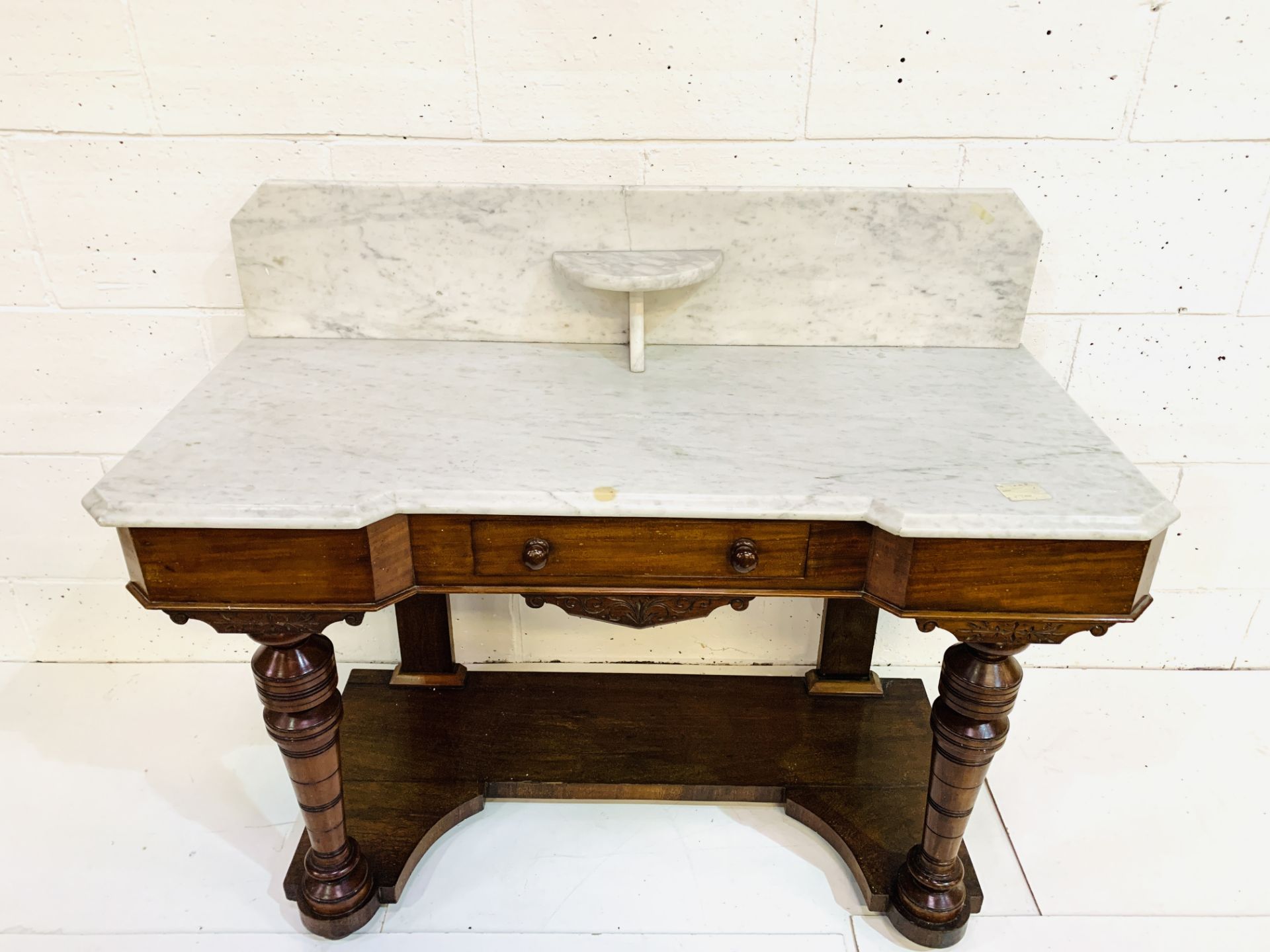 Mahogany marble top washstand