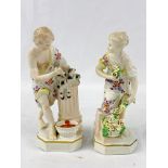 Two Derby-style porcelain figurines