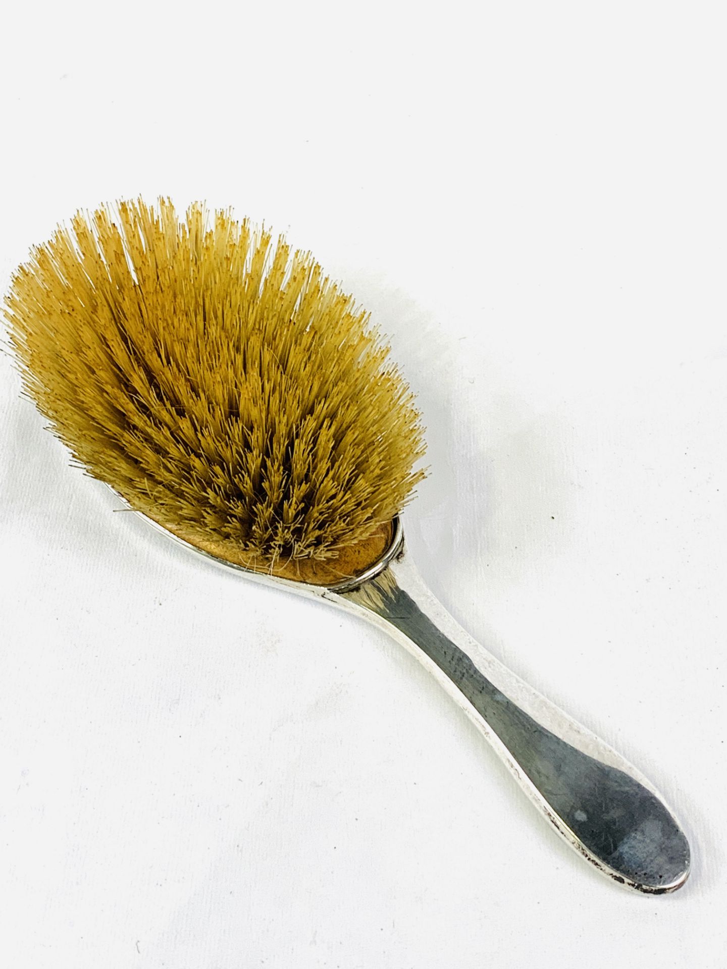 Edwardian tortoiseshell and hallmarked silver mounted and silver inlaid hairbrush - Image 3 of 4
