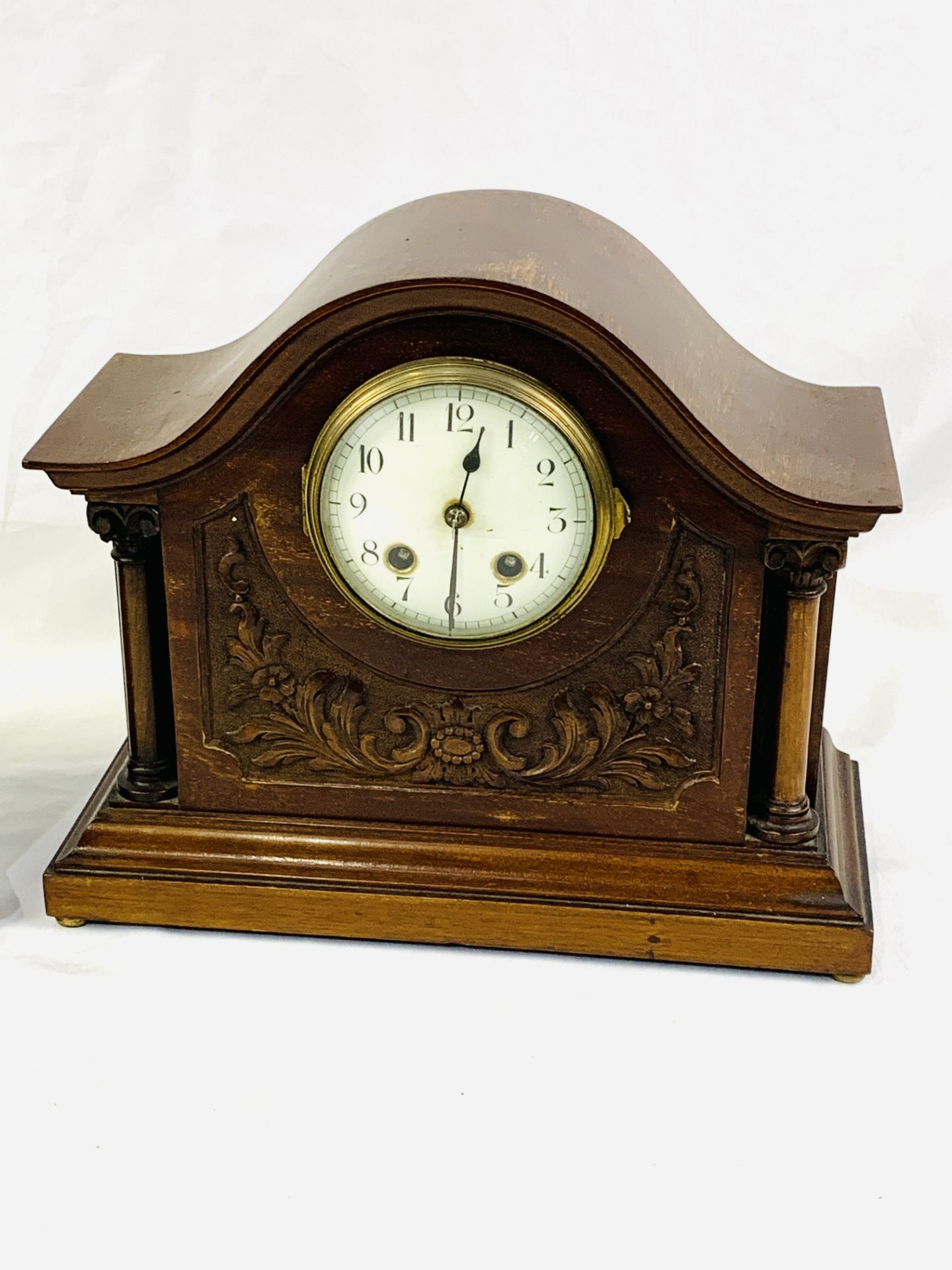 Two French oak cased mantel clocks - Image 2 of 5