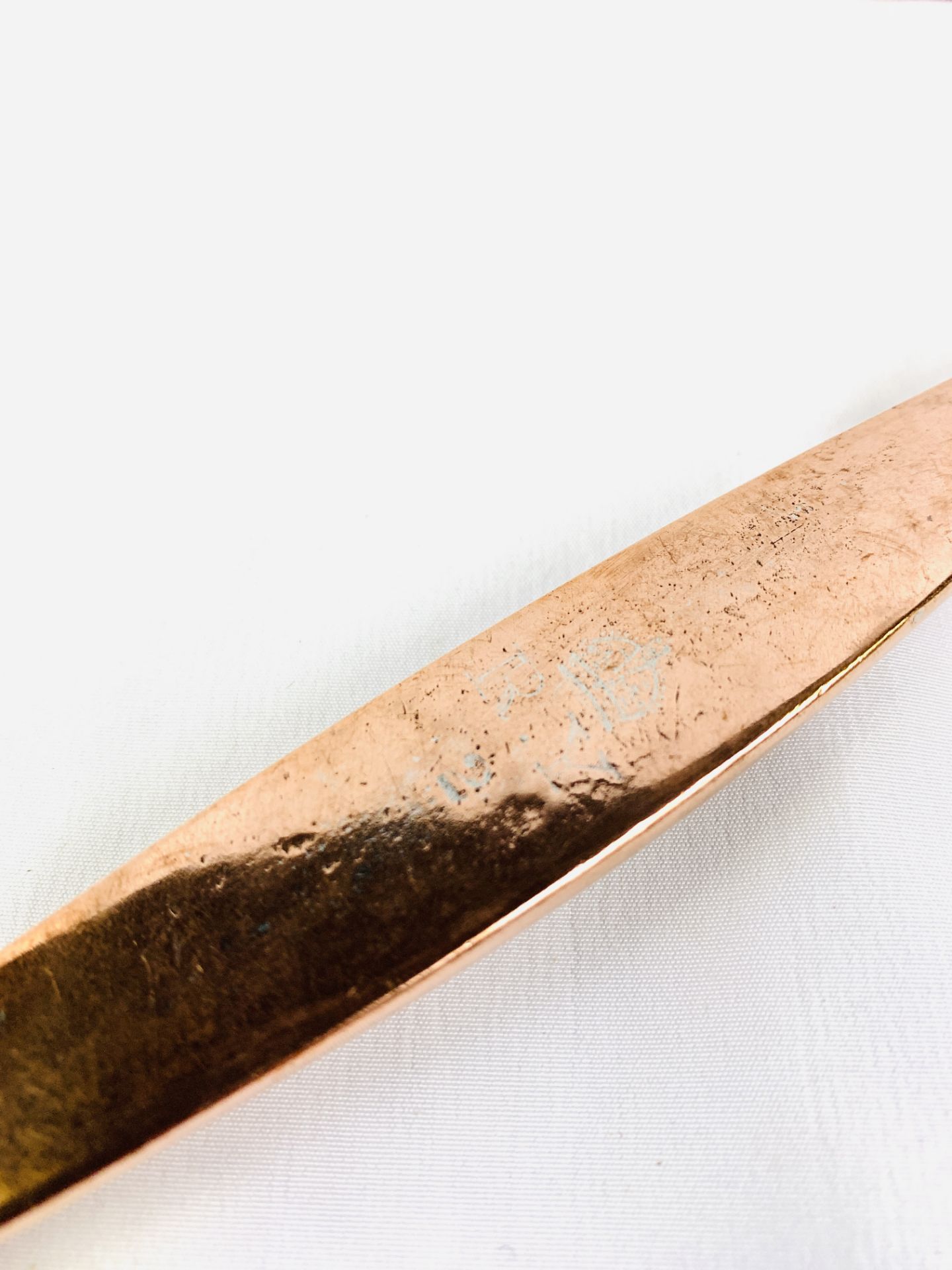 Two copper Benham and Son's serving utensils, marked with a crown and initials RY. - Image 3 of 4