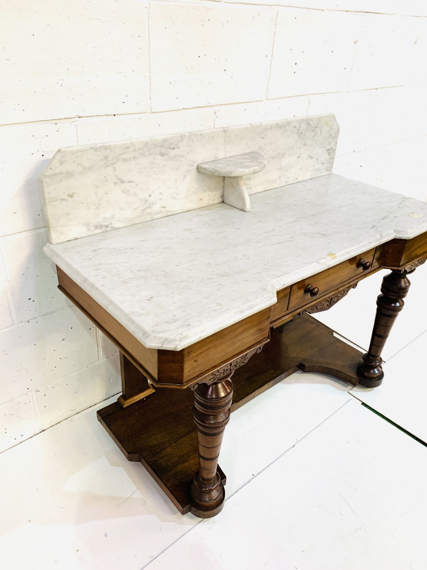 Mahogany marble top washstand - Image 2 of 5