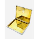 Silver and rose gold engine turned cigarette case by Asprey