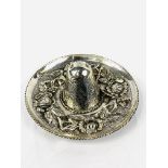 Silver coloured repousse decorated Mexican model sombrero