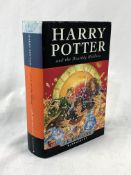 Harry Potter and the Deathly Hallows, First Edition, by J K Rowling.