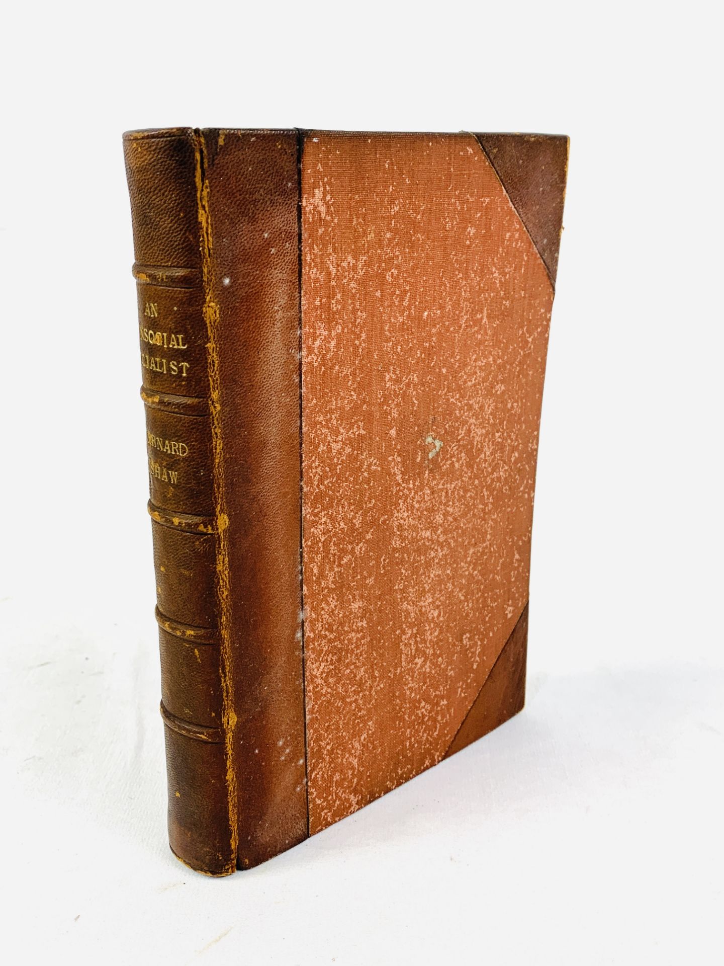 An Unsocial Socialist by George Bernard Shaw, 1887. Half leather bound.