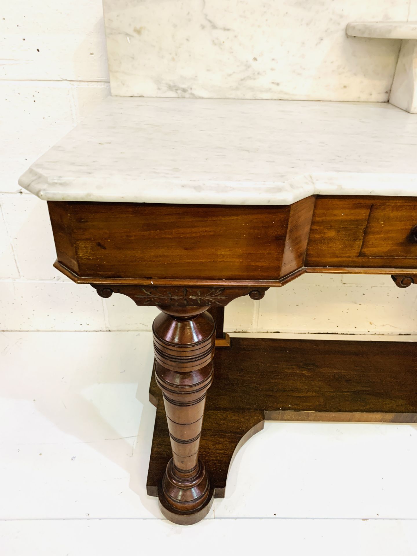 Mahogany marble top washstand - Image 5 of 5