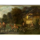 Framed oelograph of a hunting scene