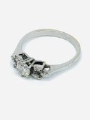 18ct white gold Diamond solitaire ring